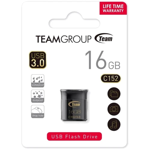 USB-флешка Team 16GB C152 USB 3.0 Black (TC152316GB01): Стандарт USB USB 3.0