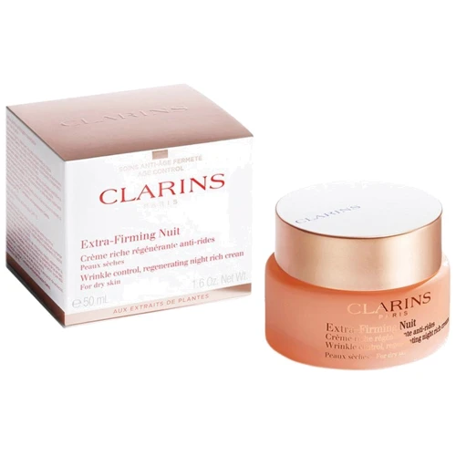 Clarins Extra-Firming Nuit For Dry Skin Крем для лица для сухой кожи 50 ml: Время применения Ночной