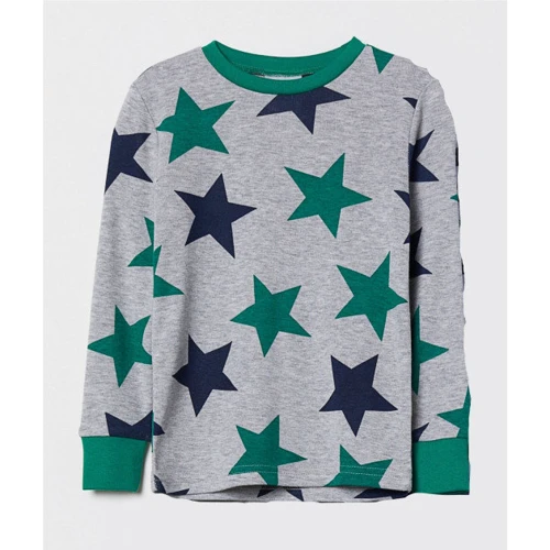 Пижамный лонгслив H&M 5910418 110 см серый