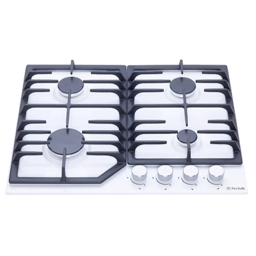 Варочная поверхность газовая Perfelli HGM 61494 WH: Рабочая поверхность эмаль