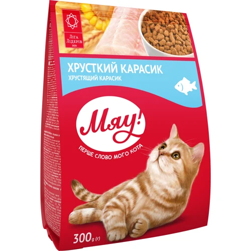 

Сухой корм Мяу! для взрослых кошек с карасем 16х0.3 кг (4820215365239)