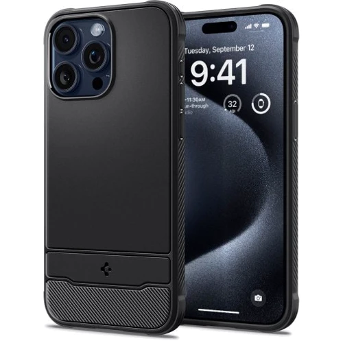 Чехол для iPhone Spigen Rugged Armor MagFit Matte Black (ACS06703) for iPhone 15 Pro