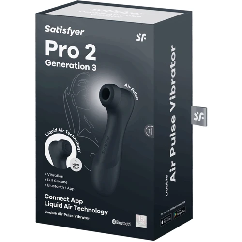 Вакуумный клиторальный стимулятор Satisfyer Pro 2 Generation 3 with Liquid Air Connect App Dark Grey