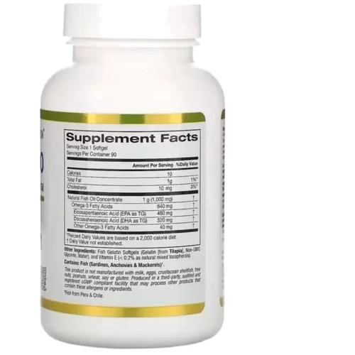 California Gold Nutrition Omega 800 Омега-3 90 желатинових капсул: Тип Омега 3
