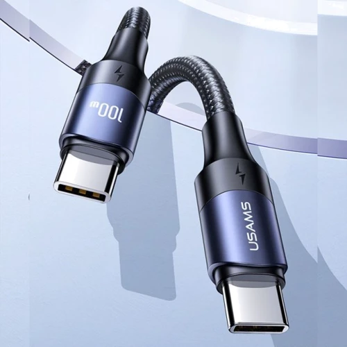 Кабель Usams Cable USB-C to USB-C PD 100W 2m Black (US-SJ525): Тип USB-C - USB-C