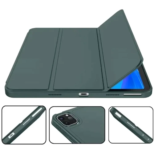 Аксессуар для iPad BeCover Tri Fold Soft TPU with Pencil mount Dark Green for iPad Pro 12.9 (2020-2022) (711116): Цвет зеленый