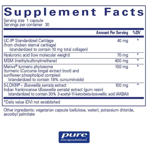 Pure Encapsulations Joint Complex, Single Dose, 60 Capsules (PE-01480): Тип MSM