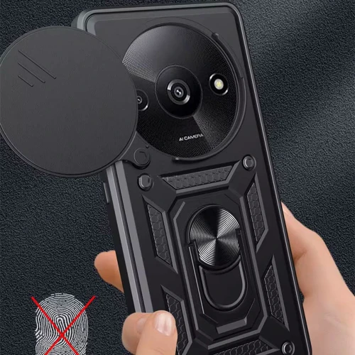 Чехол для телефонов BeCover Military Black for Xiaomi Redmi A3 4G (711319): Материал TPU (термополиуретан) и пластик