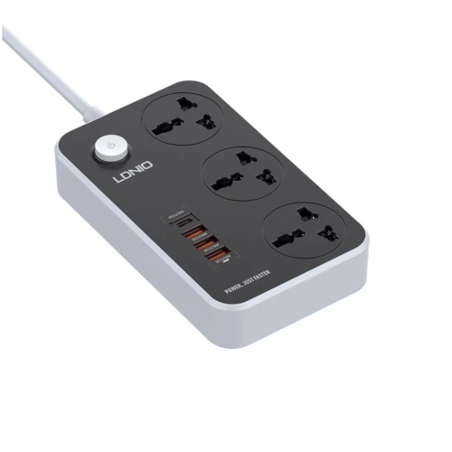 Мережевий фільтр LDNIO SC3412 Black/Grey: Тип Сетевые фильтры