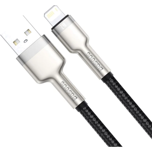 Кабель Baseus USB Cable to Lightning Cafule Metal 2.4A 1m Black (CALJK-A01): Довжина 1 м