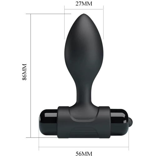 Анальная пробка LYBAILE Pretty Love Vibra Butt Plug Black