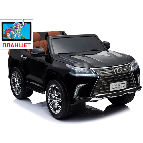 Электромобиль Kidsauto Двухместный Lexus LX-570 (4WD, МР4 планшет) black (DK-LX570black ): Вид джип