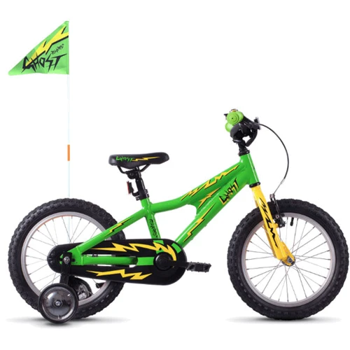 Велосипед Ghost POWERKID 16" зелено-желто-черный 2021