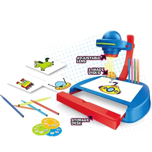 Детский проектор YI MA TOYS для рисования YM888 с фломастерами