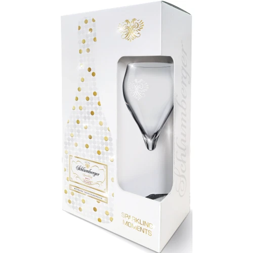Ігристе вино SCHLUMBERGER Klassik brut, біле брют, 0.75л + 1 келих (MAR90383670)