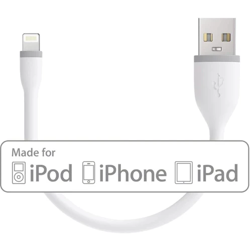 Кабель Satechi USB Cable to Lightning Flexible Charging 15cm White (ST-FCL6W) фото 5