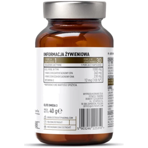 OstroVit Pharma Elite Omega 3 30 caps / 30 servings