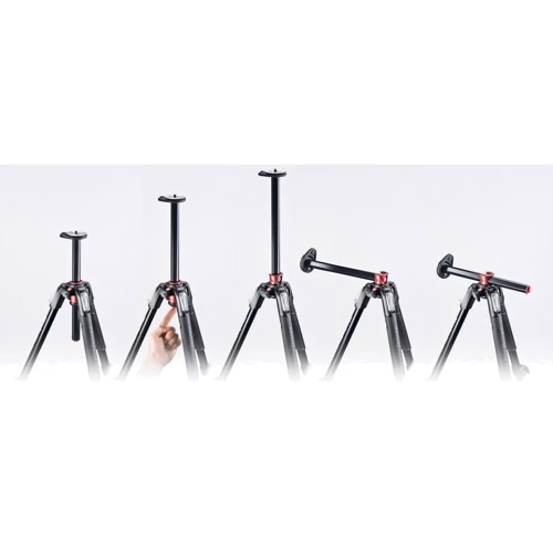 Manfrotto MT190XPRO4 Aluminum Tripod: Максимальная высота 160 см