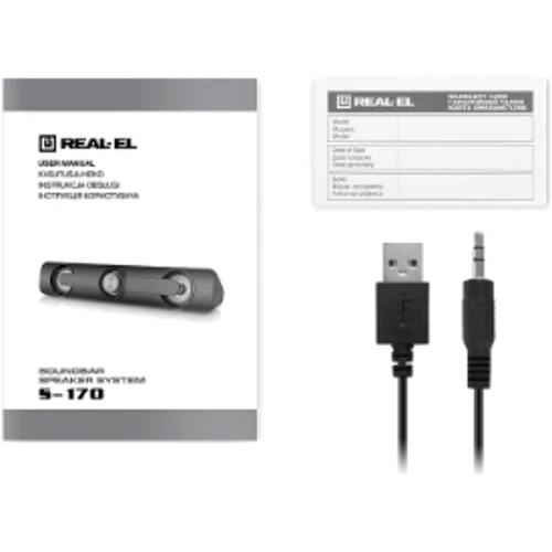 Акустика REAL-EL S-170 6W Black (EL121100013): Питание от сети