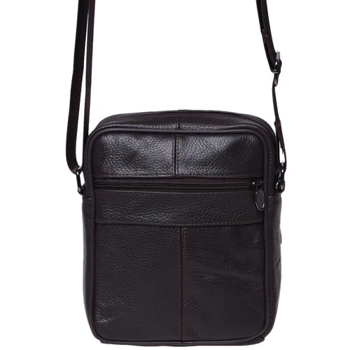 Мужская сумка через плечо Borsa Leather темно-коричневая (K14012-brown): Страна производитель Тайвань