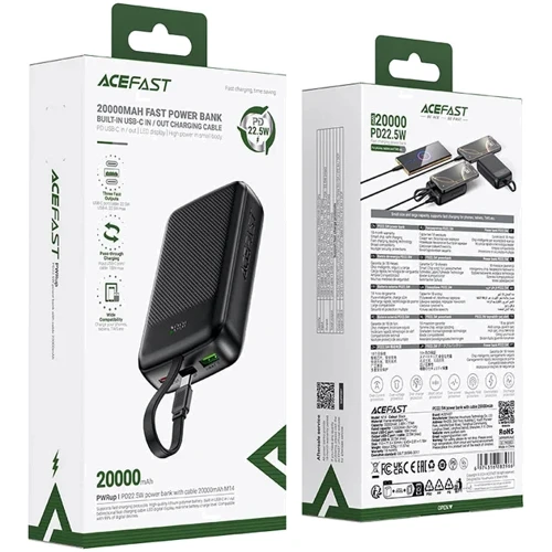 Внешний аккумулятор Acefast Power Bank 20000mAh M14 22.5W Black