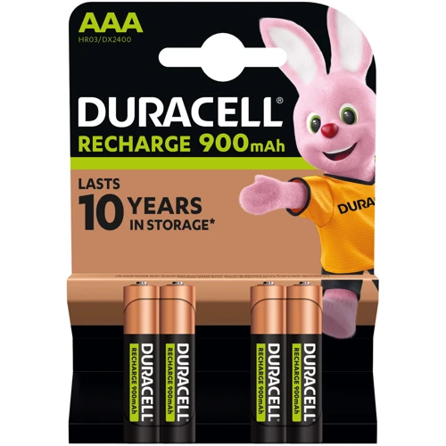 Аккумулятор Duracell Recharge Turbo AAA 900 mAh, 4 шт (5000394203822) фото 1