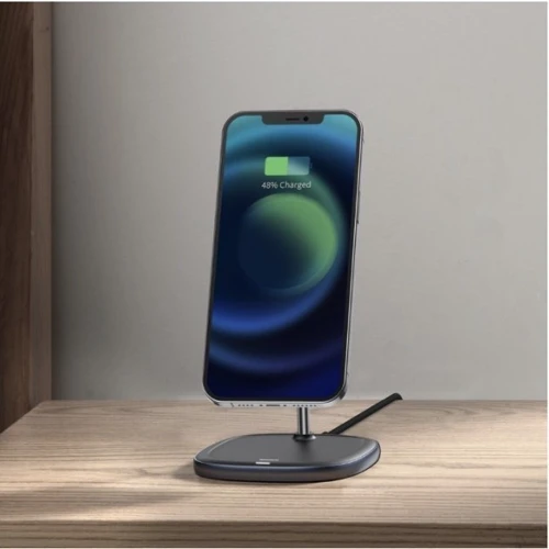 Зарядний пристрій Baseus Wireless Charger Stand MagSafe Swan Black (WXSW-01) for iPhone 16 I 15 I 14 I 13 I 12 series фото 7