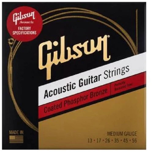 Струна для гитар Струны для акустических гитар GIBSON SAG-PB13 PHOSPHOR BRONZE ACOUSTIC GUITAR STRINGS 13-56 MEDIUM