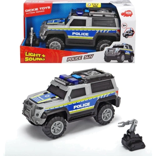 Машинка Dickie Toys Поліція з аксесуарами зі звуковими та світловими ефектами (3306003): Рекомендований вік від 3 років