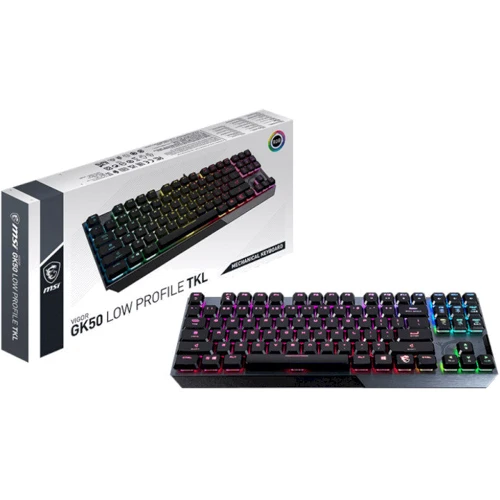 Клавиатура MSI Vigor GK50 Low Profile TKL UA (S11-04UA210-GA7): Тип клавиатуры игровая