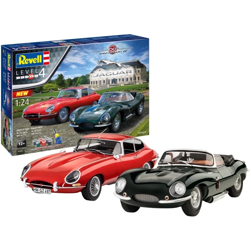 Сборная модель-копия Revell набор К 100-й годовщине автомобили Jaguar уровень 4 масштаб 1:24 (RVL-05667)