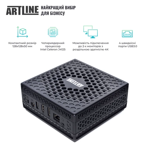 Персональний комп'ютер (ПК) ARTLINE Business B14 (B14v08Win+B24F75-VA): Процесор Intel 4-core Celeron J4125 2.0-2.7GHz