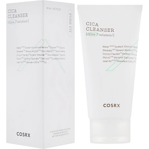 Cosrx Pure Fit Cica Cleanser Очищающая пенка для чувствительной кожи 150 ml