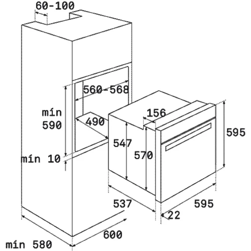 Духовой шкаф электрический TEKA HSB 610 BK (41560110): Класс энергопотребления A