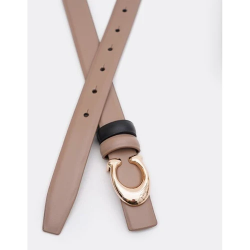 Женский ремень Borsa Leather двусторонний бежевый/черный (CV1ZK-119be-beige/black): Тип Ремни