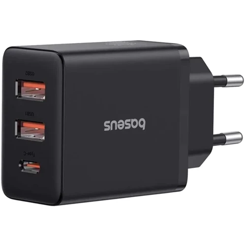 Зарядное устройство Baseus Wall Charger 2xUSB+USB-C Cube Fast Charger 30W Cluster Black (P10111402113-00): Особенности Power Delivery (PD), USB-C, Быстрая зарядка, Для Apple Watch