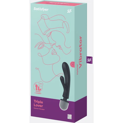 Вибратор-кролик + массажер 2в1 Satisfyer Triple Lover Gray
