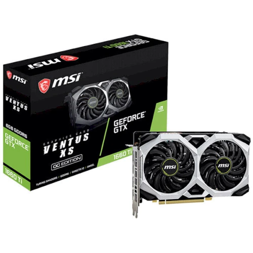 Видеокарта MSI GeForce GTX 1660 Ti VENTUS XS 6G OC: Объем памяти, Гб 6