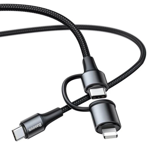 Кабель Baseus Cable USB-C to Lightning/USB-C Twins 1m Black (CATLYW-H01): Тип USB-C - Lightning/USB-C