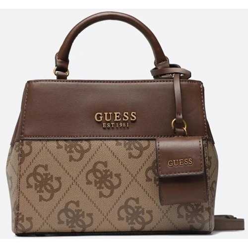 Женская сумка тоут GUESS BERTA SML DBL CMPRTMNT SATCHEL LGW коричневая (HWBB8688050-LGW)