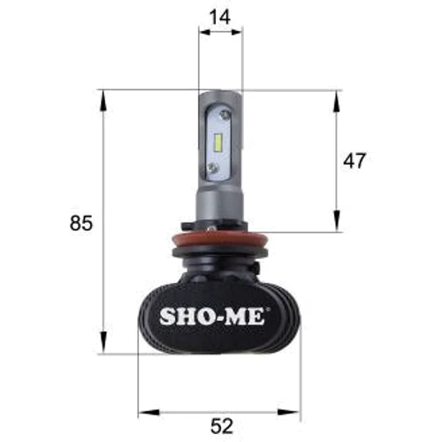 LED лампи Sho-Me G8.2 H11 6000K 24W: Колір світіння білий
