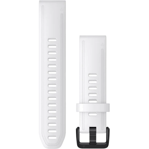 Ремінець Garmin QuickFit 20 Watch Bands White Silicone with Black Hardware (010-12865-00)