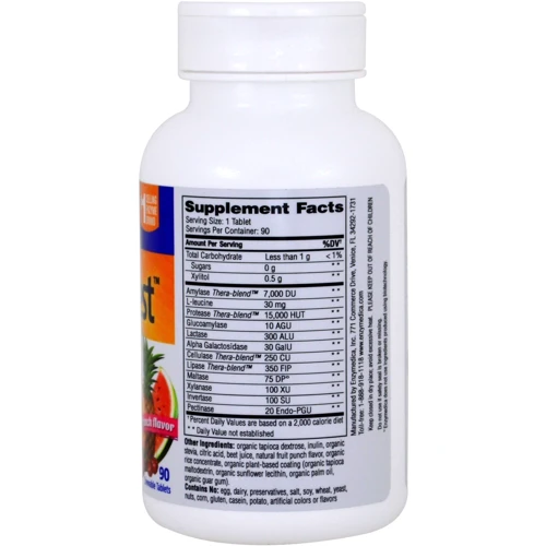 Enzymedica Kids Digest Chewable Digestive Enzymes Пищеварительные ферменты для детей 90 жевательных таблеток с фруктовым вкусом: Тип Пищеварительные ферменты