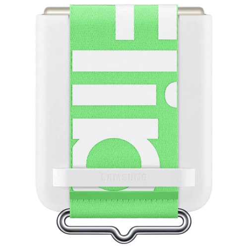 Чохол для телефона Samsung Silicone with Strap Cover White (EF-GF711TWEGRU) для Samsung F711 Galaxy Flip 3: Плівка в комплекті нет