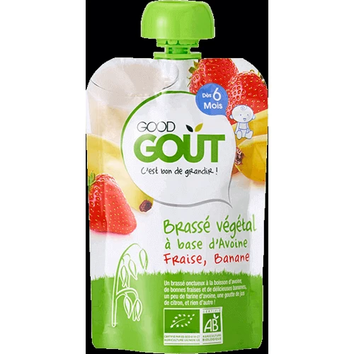 Детское веган-пюре Good Gout, Овес, Клубника, Банан, 90г