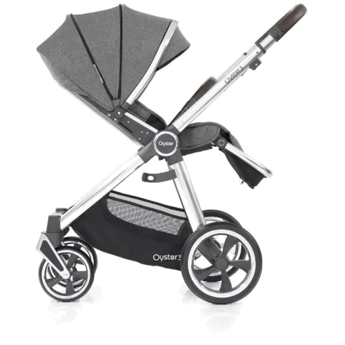 Універсальна коляска 2 в 1 BabyStyle Oyster 3 Mercury / Mirror NEW: Ширина шасі 57