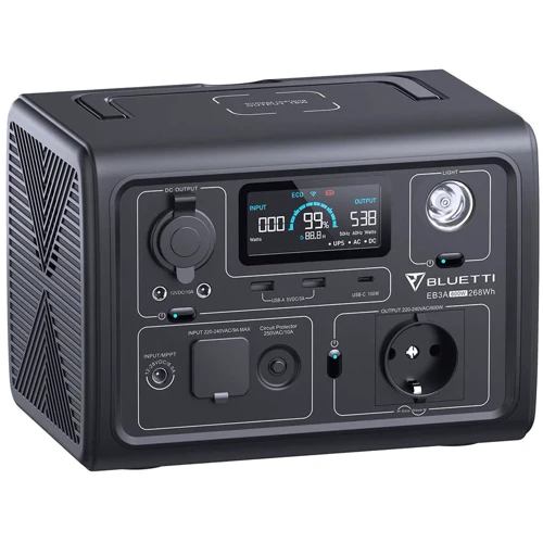 Зарядна станція Bluetti EB3A 268Wh 600W UA: Кількість USB 3