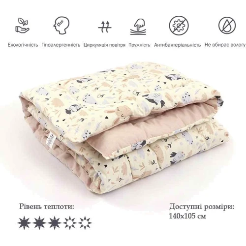 Одеяло детское Руно 140х105 силиконовое цветное: Размер, см 105x140