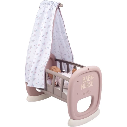 Колиска Smoby Toys Baby Nurse з балдахіном Рожевий (220373)