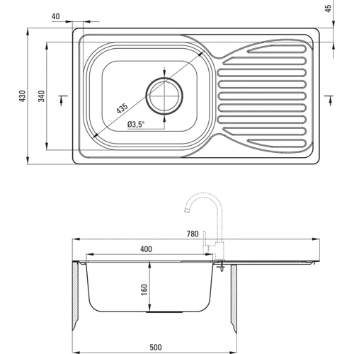 Мойка кухонная Deante Doppio ZEN_0113
